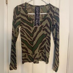 NWOT L.A.M.B. Waffle-Knit/Thermal Sweater